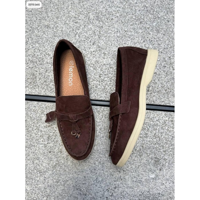 Туфлі/Лофери жіночі колір:шоколад натуральна замша 36,37,38,39,41р