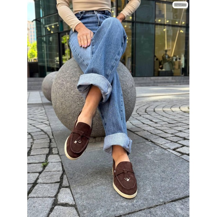 Туфлі/Лофери жіночі колір:шоколад натуральна замша 36,37,38,39,41р