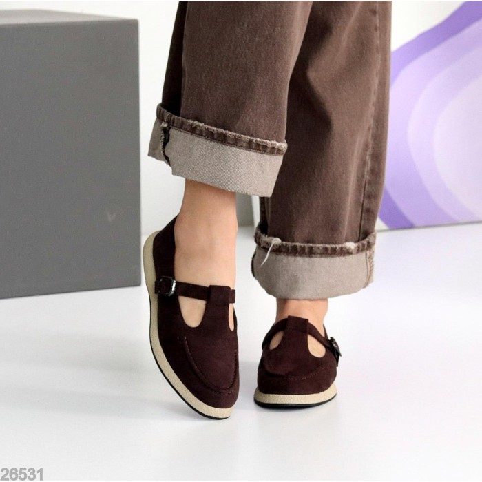 Туфлі жіночі еко замша колір-шоколад 36,37,38,39,40,41р