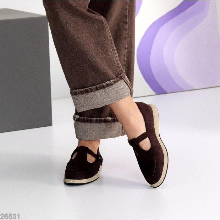 Туфлі жіночі еко замша колір-шоколад 36,37,38,39,40,41р