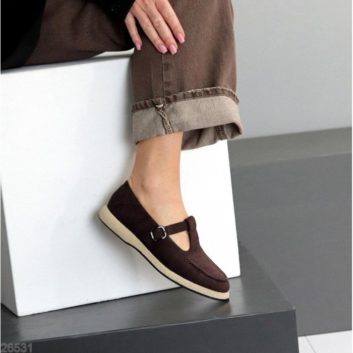 Туфлі жіночі еко замша колір-шоколад 36,37,38,39,40,41р