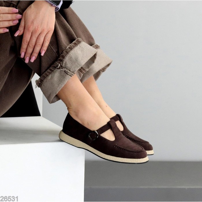 Туфлі жіночі еко замша колір-шоколад 36,37,38,39,40,41р