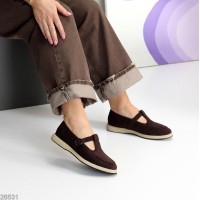 Туфлі жіночі еко замша колір-шоколад 36,37,38,39,40,41р