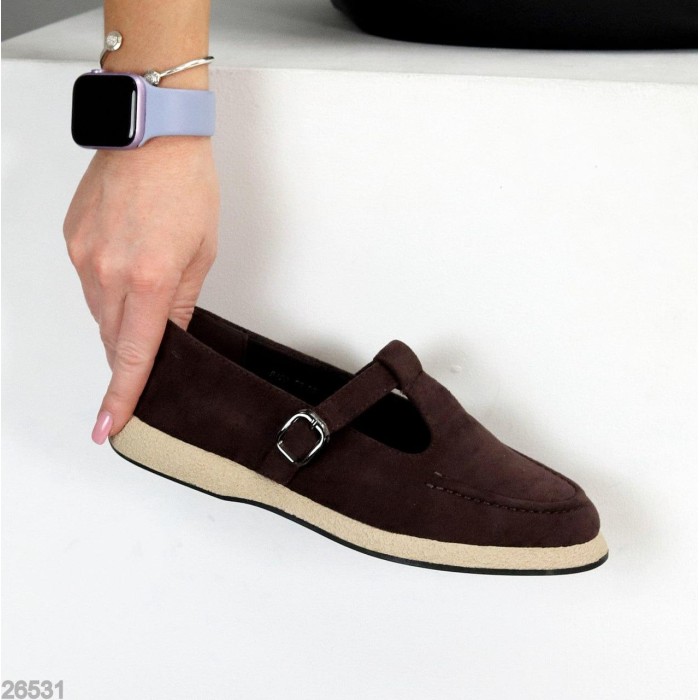 Туфлі жіночі еко замша колір-шоколад 36,37,38,39,40,41р