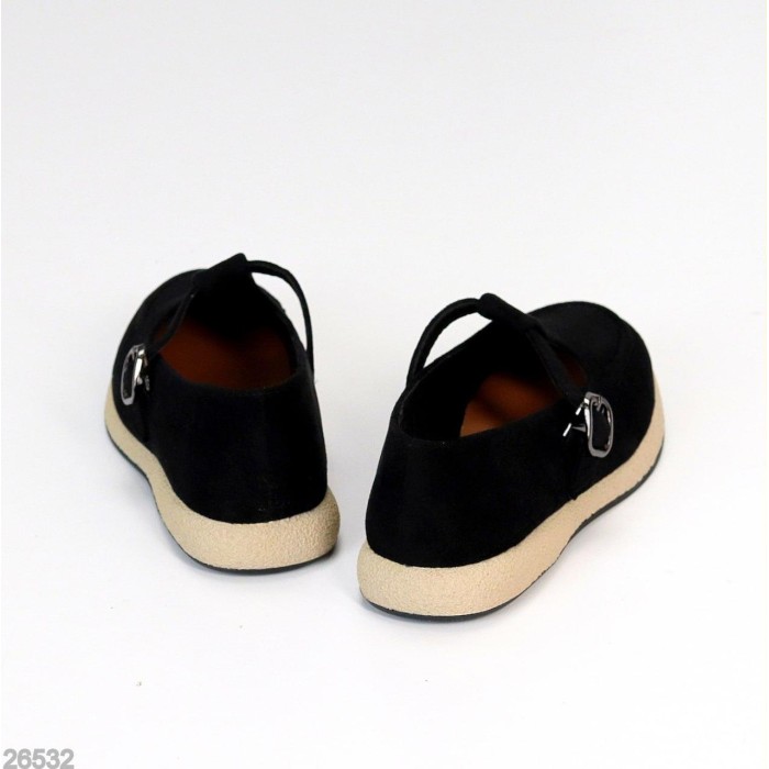 Туфли жіночі екозамша колір чорний 36,37,38,39,40,41р