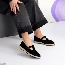 Туфли жіночі екозамша колір чорний 36,37,38,39,40,41р