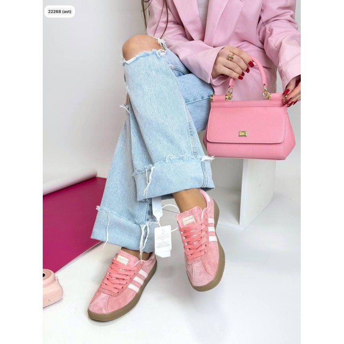 Кроссовки женские комбинированные натуральная замша/кожа розовые на 35.5,36,37,38р