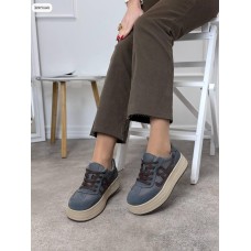 Кеди жіночі натуральна замша/шкіра колір: джинс 36,37,38,39р.