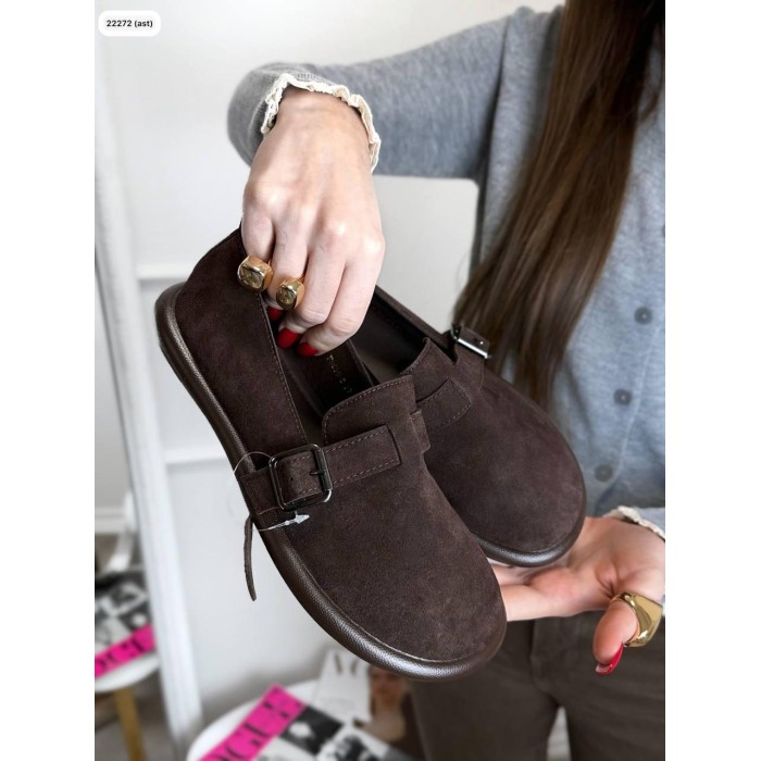 Туфлі/Лофери жіночі колір:шоколад натуральна замша 36,37,38,39,40,41р