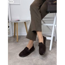 Туфлі/Лофери жіночі колір:шоколад натуральна замша 36,37,38,39,40,41р