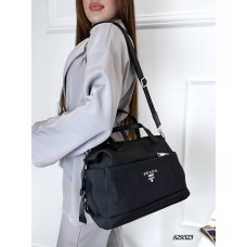 Сумка жіночий трансформер комбінована шкіра /текстиль щільний водостійкий Чорна