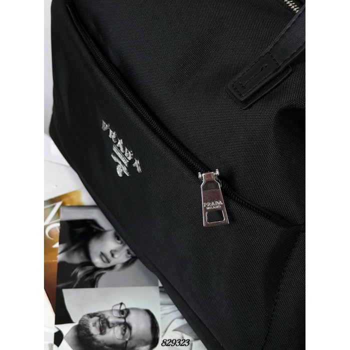 Сумка жіночий трансформер комбінована шкіра /текстиль щільний водостійкий Чорна