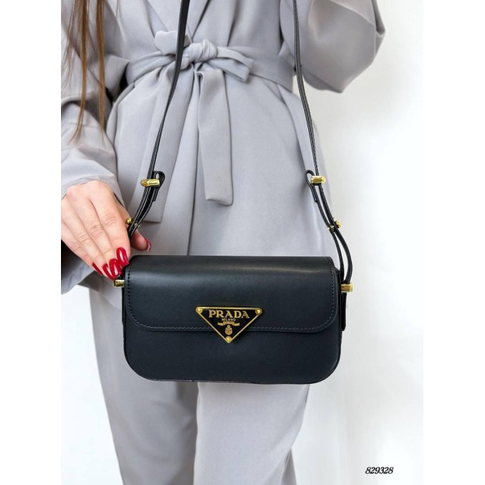 Сумка жіноча 2 відділи натуральна шкіра люкс колір: Чорний