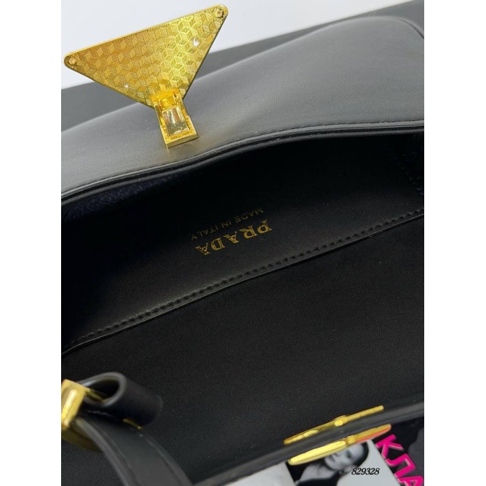 Сумка жіноча 2 відділи натуральна шкіра люкс колір: Чорний