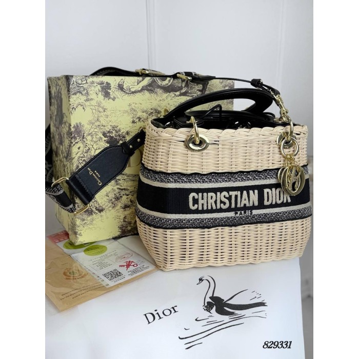 Сумка жіноча плетіння кошик комбінований зі шкірою Беж, Чорний