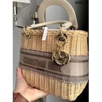 Сумка жіноча плетіння кошик комбінований зі шкірою Беж, Чорний