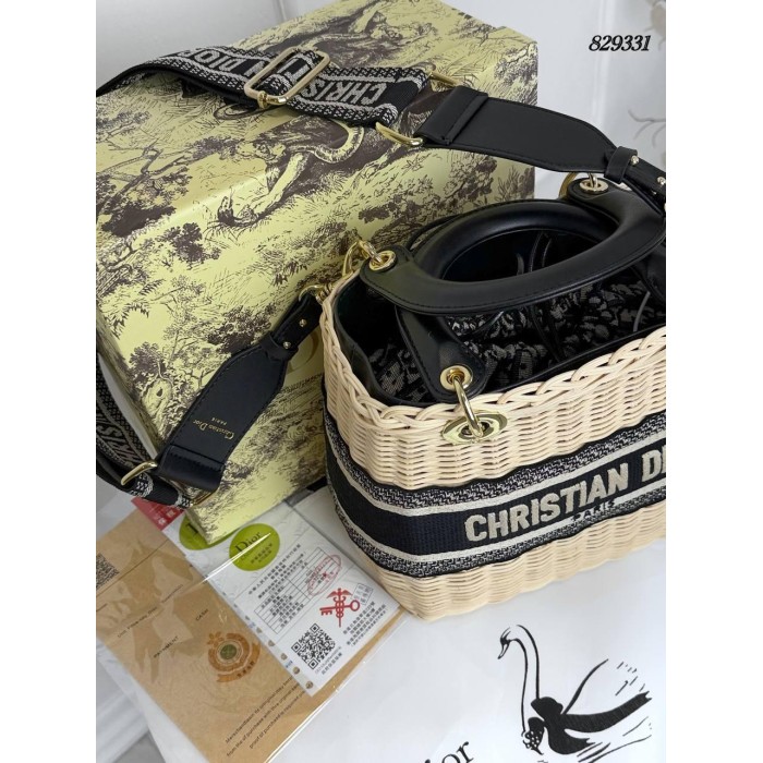 Сумка жіноча плетіння кошик комбінований зі шкірою Беж, Чорний