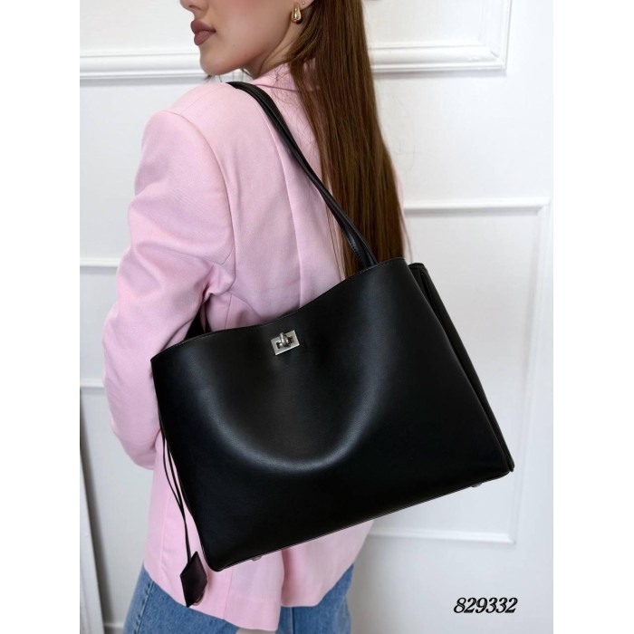 Сумка жіноча Polina натуральна шкіра колір: Чорний