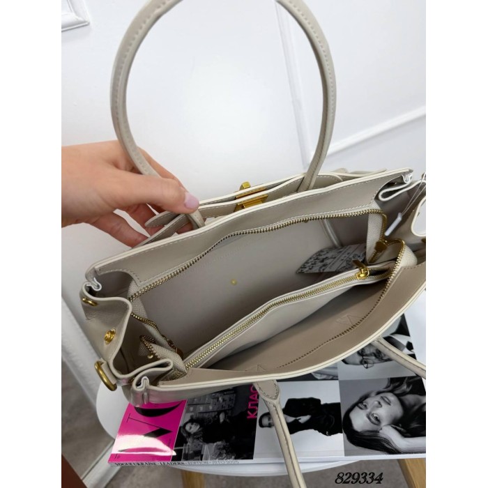 Сумка жіноча люкс натуральна шкіра Айворі