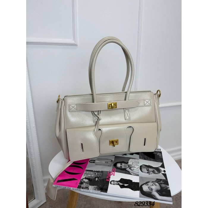 Сумка жіноча люкс натуральна шкіра Айворі