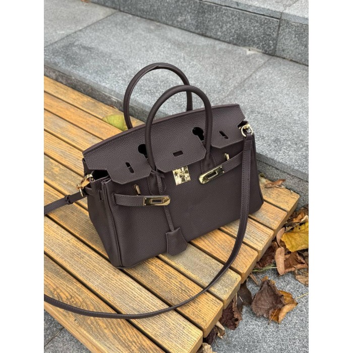 Сумка жіноча натуральна шкіра колір: Чорний, Шоколад