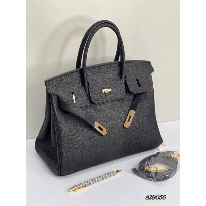 Сумка жіноча замочок з натуральної шкіри Пудра