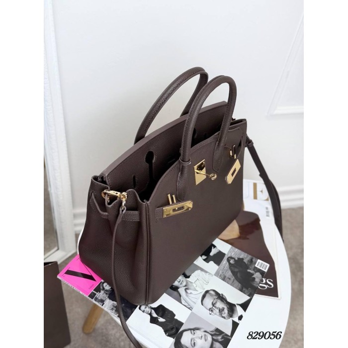 Сумка жіноча замочок з натуральної шкіри Пудра