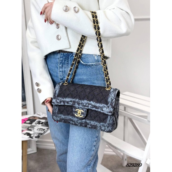 Сумка жіноча натуральна шкіра колір: Джинс