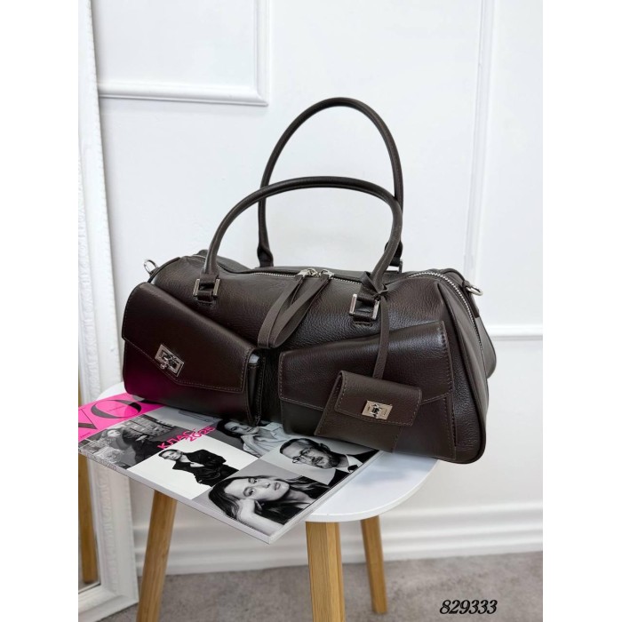 Сумка жіноча натуральна шкіра люкс колір: Шоколад