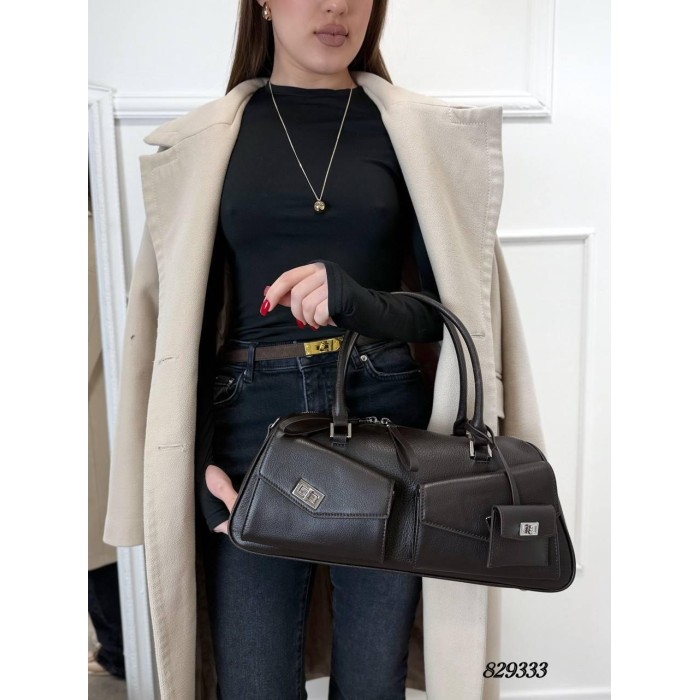 Сумка жіноча натуральна шкіра люкс колір: Шоколад