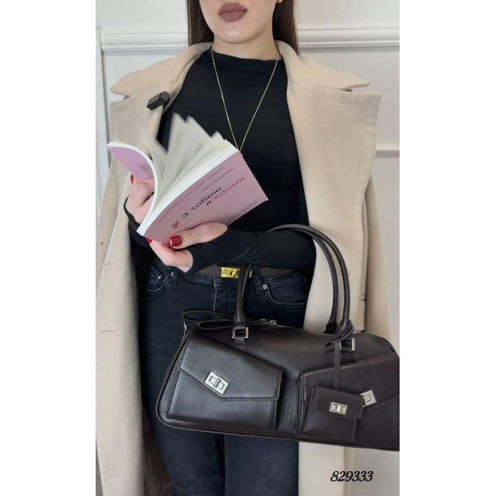 Сумка жіноча натуральна шкіра люкс колір: Шоколад