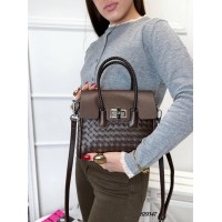 Сумка женская натуральная кожа люкс цвет: Шоколад, Чёрный, Айвори