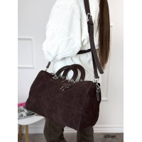 Сумка жіноча натуральна замша Преміум Люкс колір: Шоколад