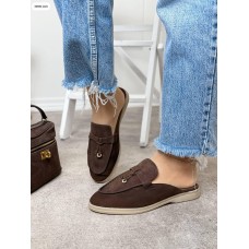 Мюлі жіночі натуральна замша колір: шоколад 36,37.38,39,40,41,42р