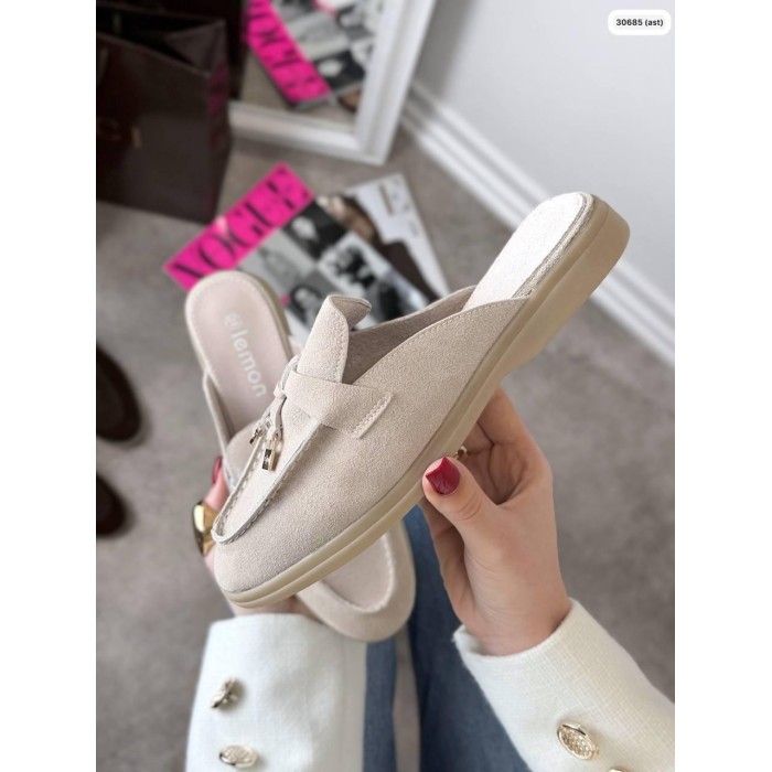 Мюлі жіночі натуральна замша колір: Світлий беж 36,37.38,39,40,41,42р