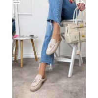 Мюли женские натуральная замша цвет: Светлый беж 36,37.38,39,40,41,42р