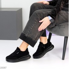 Кросівки жіночі натуральна замша чорні 36,37,38,39,41р