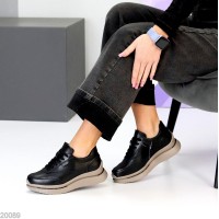 Кроссовки женские натуральная кожа черные 36,39р