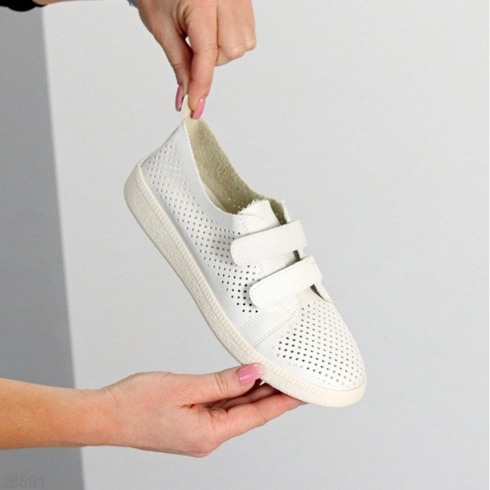 Кеди жіночі натуральна шкіра колір-молочний 36,38,39,41р