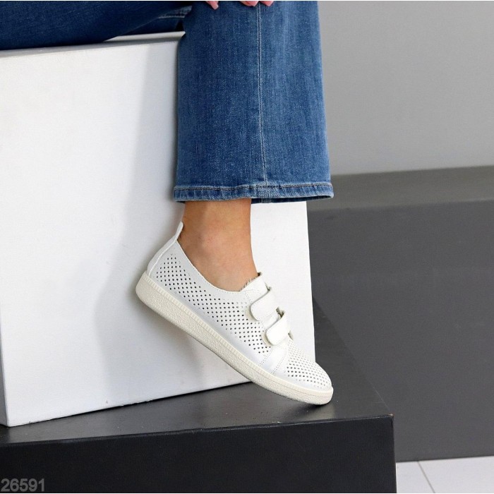 Кеди жіночі натуральна шкіра колір-молочний 36,38,39,41р