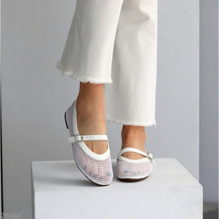 Балетки жіночі текстиль колір білий 36,37,38,39,40,41р