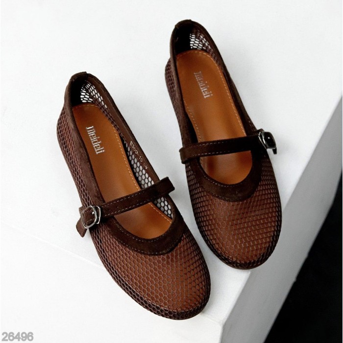 Балетки жіночі текстиль колір-шоколад 36,37,38,39,40,41р