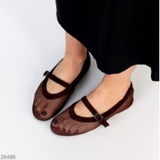 Балетки жіночі текстиль колір-шоколад 36,37,38,39,40,41р