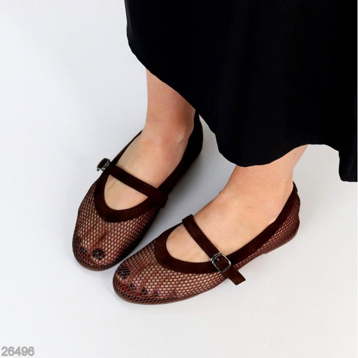 Балетки жіночі текстиль колір-шоколад 36,37,38,39,40,41р