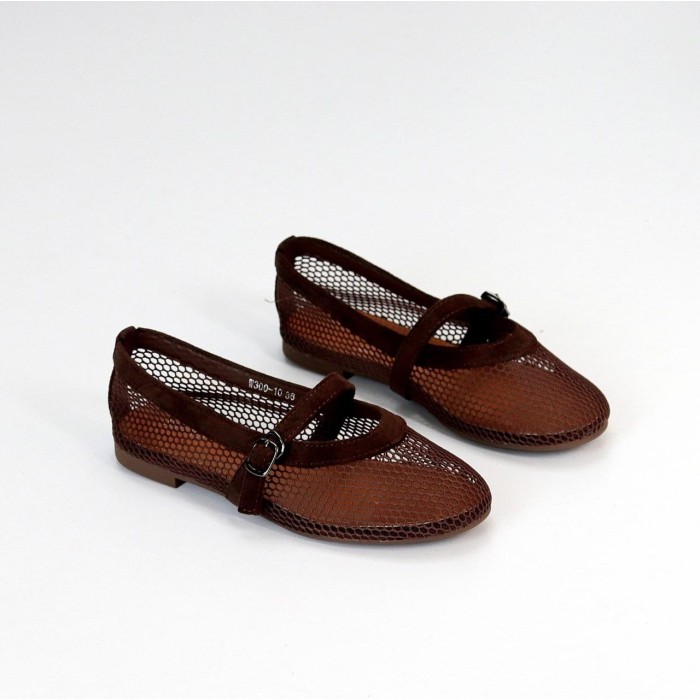 Балетки жіночі текстиль колір-шоколад 36,37,38,39,40,41р