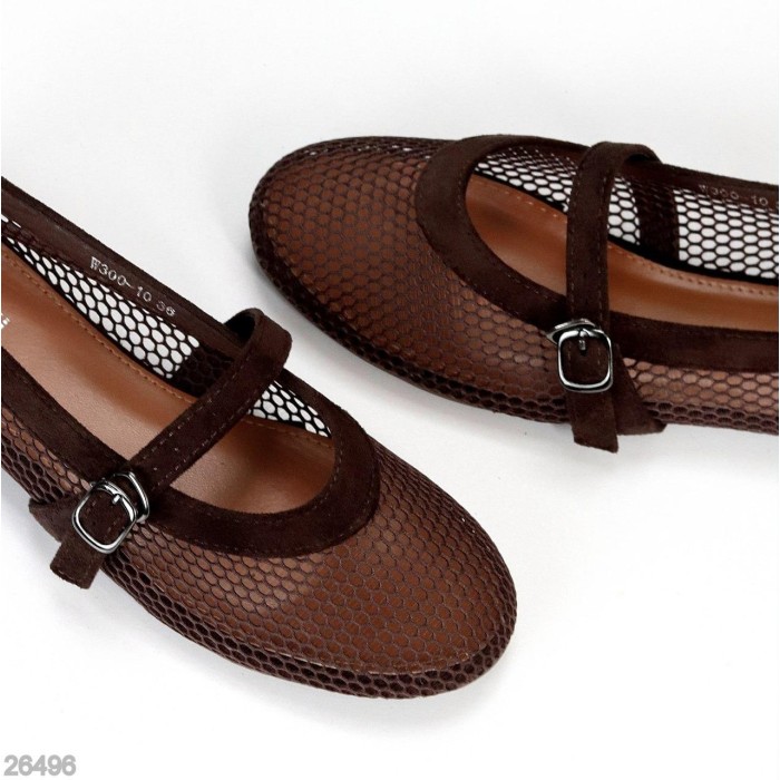 Балетки жіночі текстиль колір-шоколад 36,37,38,39,40,41р