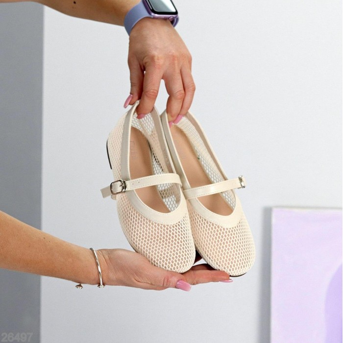 Балетки жіночі текстиль беж 36,37,38,39,40,41р