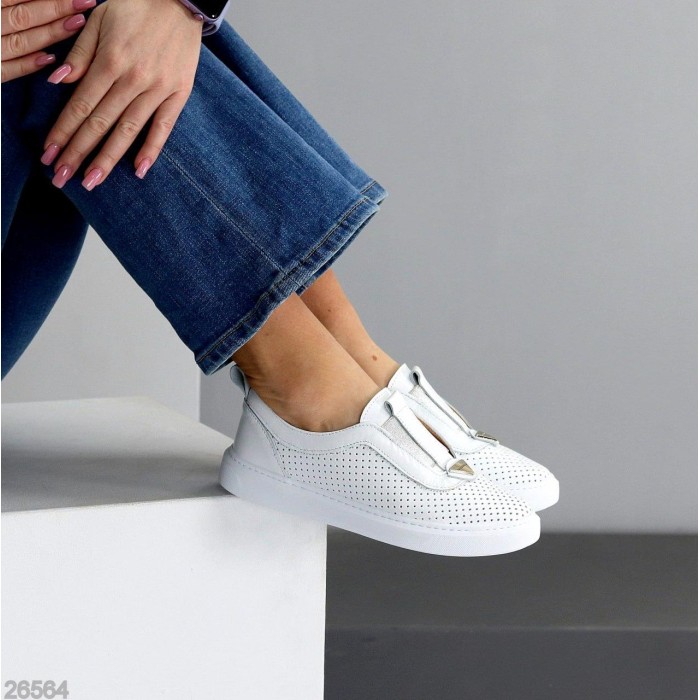 Мокасины женские натуральная кожа белые 36,37,38,39,40р.