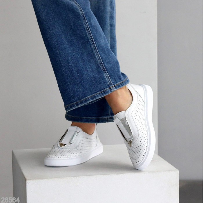 Мокасины женские натуральная кожа белые 36,37,38,39,40р.