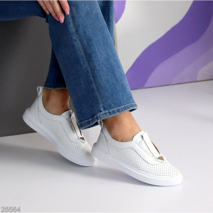 Мокасины женские натуральная кожа белые 36,37,38,39,40р.